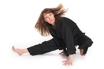 Image showing woman doing karate