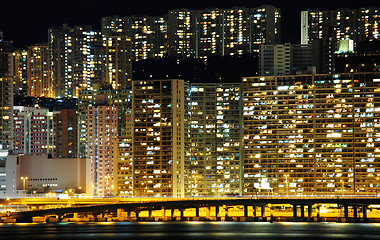 Image showing Public house in Hong Kong at night