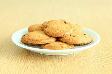 Image showing Chocolate cookie on plate