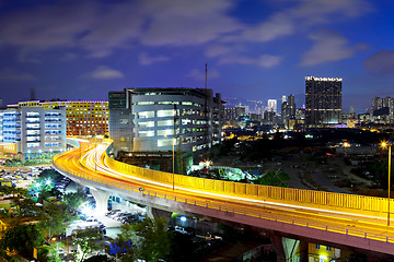 Image showing Hong Kong city with highway