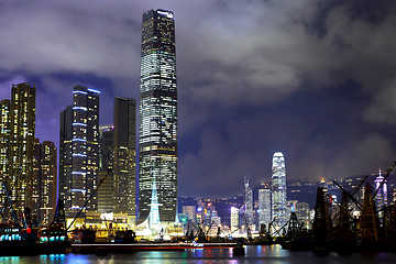 Image showing Kowloon side in Hong Kong at night