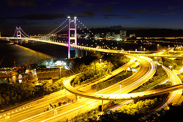 Image showing Suspension bridge in Hong Kong