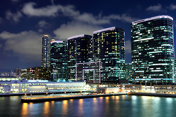 Image showing Kowloon side in Hong Kong at night