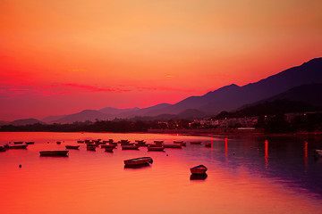 Image showing Sunset seascape