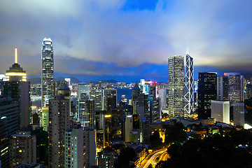 Image showing Hong Kong skyline at night