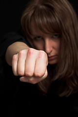 Image showing pointing fist