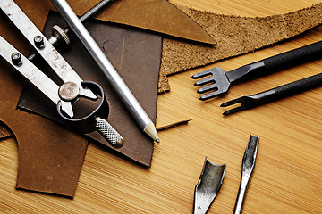 Image showing Leather craft equipment