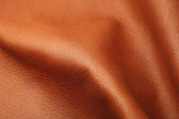 Image showing Wavy brown leather