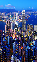 Image showing Hong Kong skyline at night