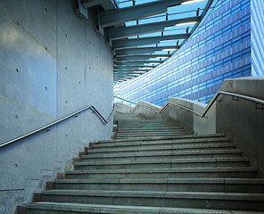 Image showing Concrete staircase at outdoor