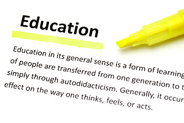 Image showing Definition of education