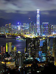 Image showing Hong Kong city at night