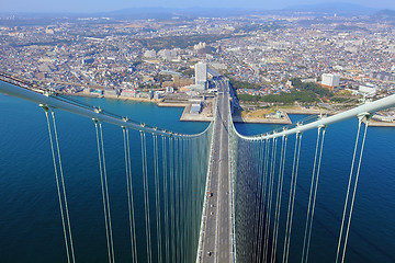 Image showing Akashi Kaikyo Bridge in Kobe