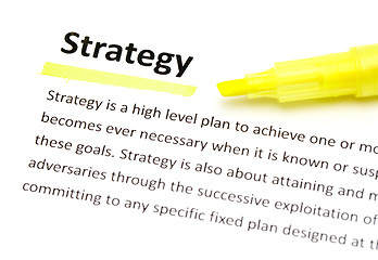 Image showing Definition of strategy