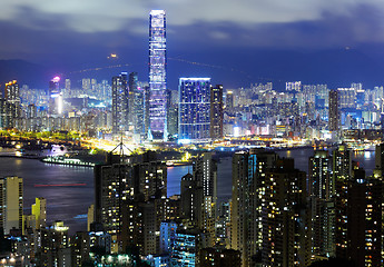 Image showing Hong Kong city at night