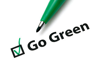 Image showing Vote for go green