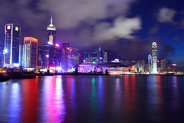 Image showing Hong Kong skyline at night