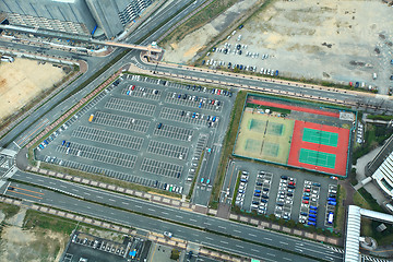 Image showing Parking lot from top