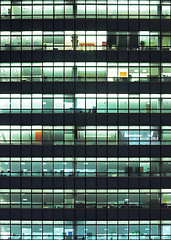 Image showing Modern building at night