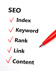 Image showing SEO