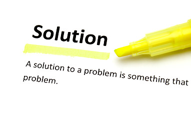 Image showing Definition of solution