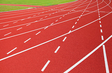 Image showing Red running track