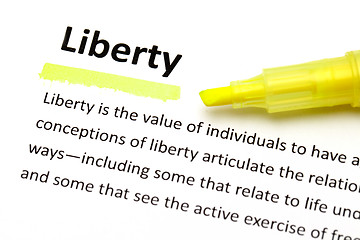 Image showing Definition of liberty