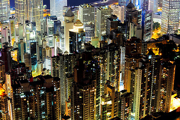 Image showing Hong Kong city at night