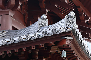 Image showing Temple roof eave