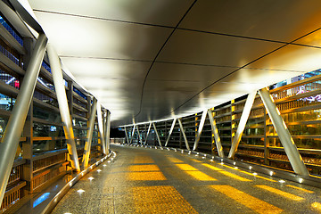 Image showing Pedestrian walkway at night