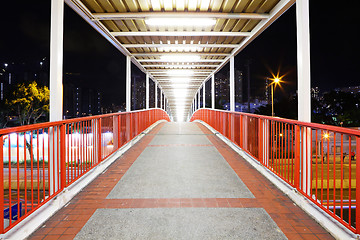 Image showing Footbridge in city