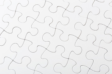 Image showing Completed white puzzle