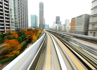 Image showing Speed train moving