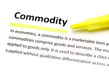 Image showing Definition of commodity