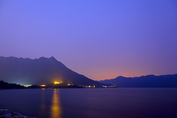 Image showing Seascape at night