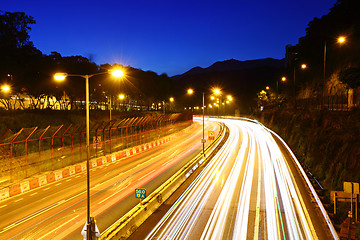 Image showing Highway at night