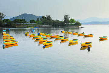 Image showing Seascape and small boat