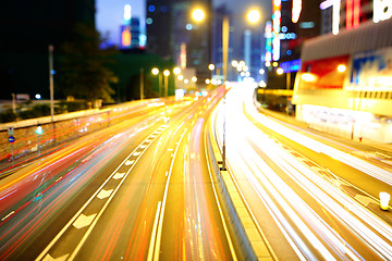 Image showing Highway in city at night