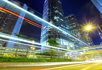 Image showing Hong Kong with car light