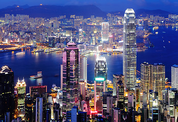 Image showing Hong Kong at night