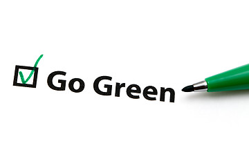 Image showing Go green