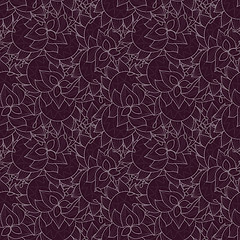 Image showing Seamless dark texture with flower