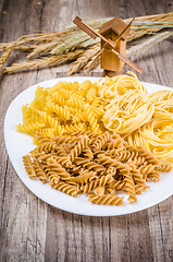 Image showing Variety of pasta and rye cones