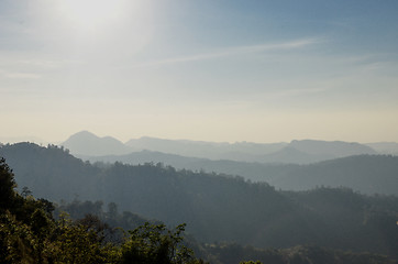 Image showing misty mountains