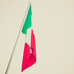 Image showing Retro look Italian flag