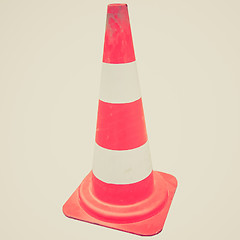 Image showing Retro look Traffic cone