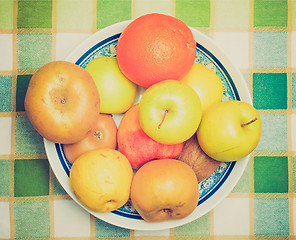 Image showing Retro look Fruits