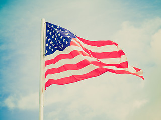 Image showing Retro look USA flag