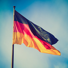 Image showing Retro look German flag