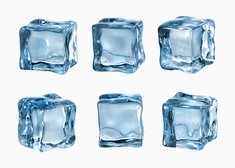 Image showing ice cubes isolated on white